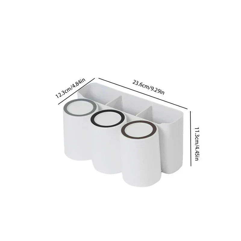 Three-Brush Holder with Rinsing Cup Storage - Product Image 4