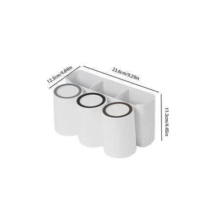 Three-Brush Holder with Rinsing Cup Storage - Product Image 4
