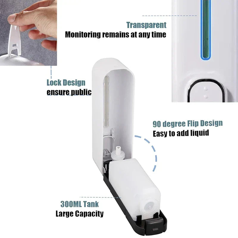Wall-Mounted Liquid Soap and Shampoo Dispenser - Product Image 6