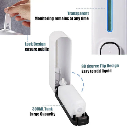 Wall-Mounted Liquid Soap and Shampoo Dispenser - Product Image 6