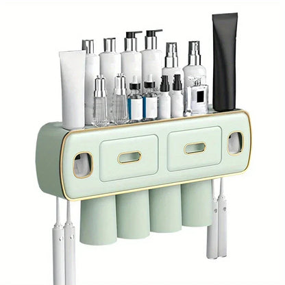 Wall-Mounted Toothbrush and Toothpaste Station - Product Image 1
