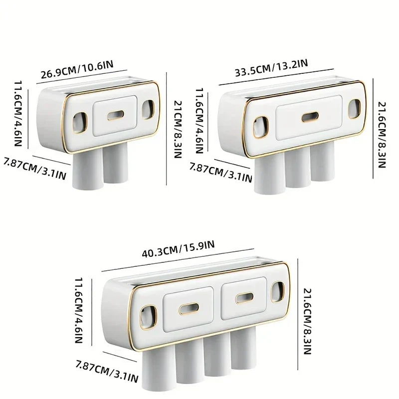 Wall-Mounted Toothbrush and Toothpaste Station - Product Image 5