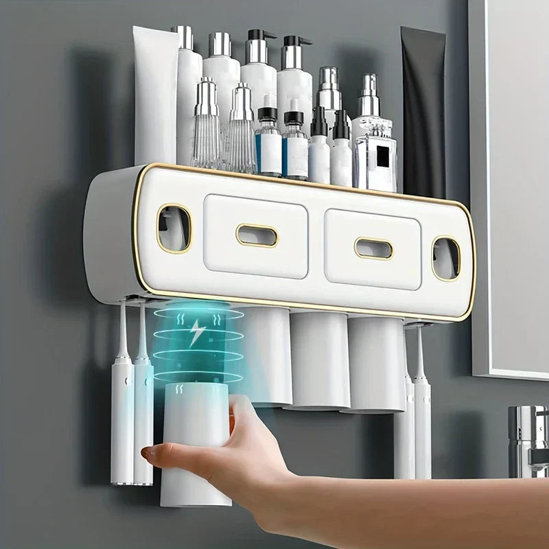 Wall-Mounted Toothbrush and Toothpaste Station - Product Image 9